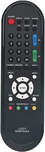 GA667WJSA RRMCGA667WJSA Remote Compatible with Sharp LCD TV GA667WJSA LC-32D44 LC-32D44U LC-32D47 LC-32D47U LC-32D47UA LC-32D47UN LC-32D47UT LC-32D49 LC-32D49U LC-32M44 LC-32SB21
