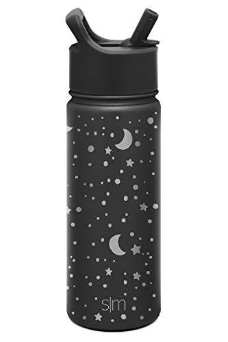 Simple Modern Garrafa de água infantil com tampa de canudo isolada a vácuo de aço inoxidável | Garra