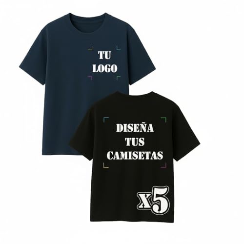Genérico Camisetas Personalizadas, x5 Y x10, serígrafia DTF, Más de 30 Colores, 100% Algodón, Todas Las Tallas, Unisex.