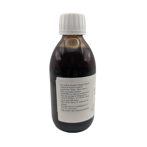 Argent colloïdal 100ppm réactif laboratoire nanoparticules 250ml