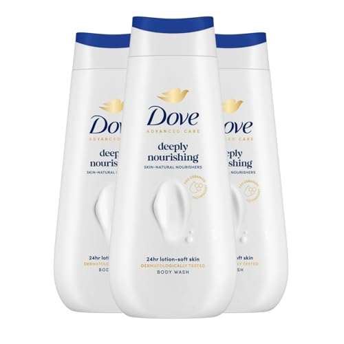 Image of Dove Advanced Care Sulphate Free Body Wash for Women Made with Skin-Natural Nourishers and Micromoisture Provides 24 Hours Renewing Lotion-Soft Softer Skin, 225ml Pack of 3