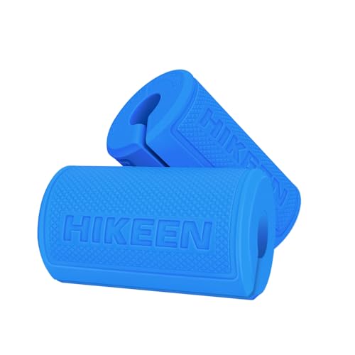Hikeen Thick Bar Dumbbell Grips, Non Slip Hard Rubber Barbell Grips for Weight Lifting, Muscle Building - 2.75
