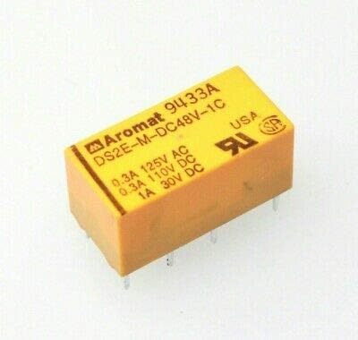 DS2E-M-DC48V-1C DPDT 48VDC 1A PCB-Mount DIP Signal Relay, New QTY-10