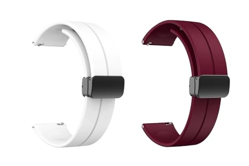 Image of IIK COLLECTION 22mm Silicone Strap for Smart Watches | Combo Pack Compatible With Noise, Fireboltt, Boat Xtend, Pebble, Boat Flash, Noise Color Fit, Ultra Smart Watch & All Watches