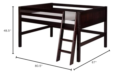 Camaflexi Full Panel Headboard - Cappuccino Low Loft Bed