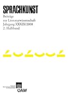 Sprachkunst. Beitrage Zur Literaturwissenschaft Jahrgang XXXIX/2008 2. Halbband 3700167288 Book Cover
