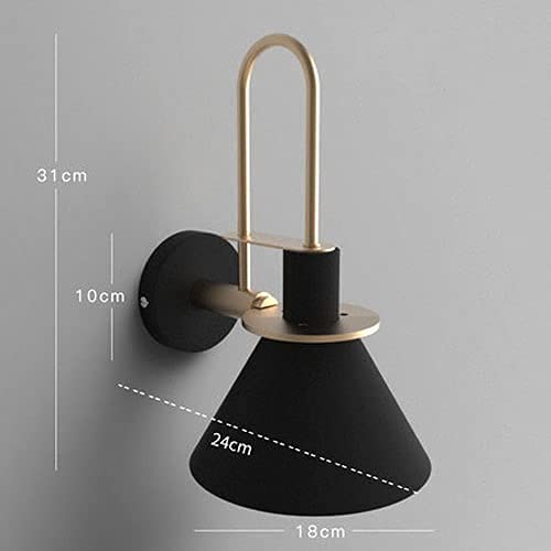 Lámpara de pared moderna aplique de metal para dormitorio salón comedor E27 7