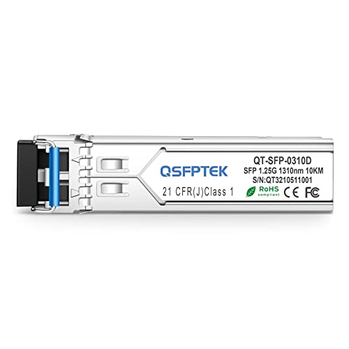 Image of 10Pack 1000BASE-LX /LH Gigabit SFP Module, 1310nm, 10km, DDM, Single-Mode LC Mini-GBIC Transceiver for Cisco GLC-LH-SMD /GLC-LX-SM-RGD, Ubiquiti UF-SM-1G, Netgear, Mikrotik
