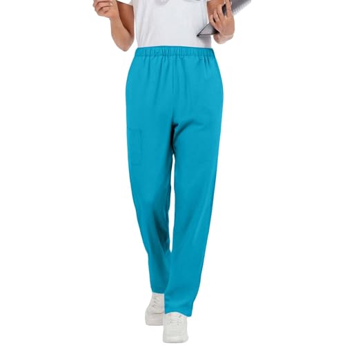 Image of Women's Medica Scrub Pants Pull On Workwear Cargo Pocket Elastic Waist Hospital Uniform Trousers