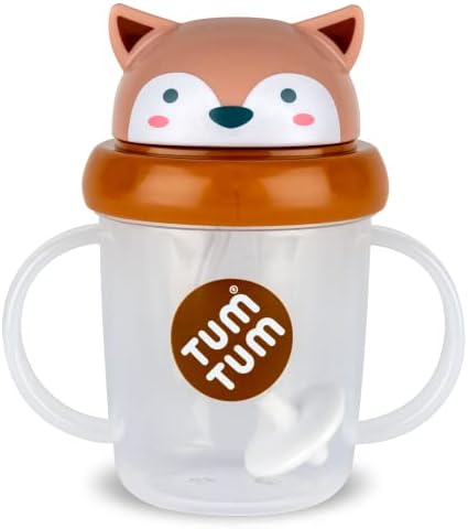 TUM TUM Tippy Up Free Flow Sippy Cup (No Valve), Sippy Cup for Toddlers, 200ml, BPA Free (Fergus Fox S3) - View 3