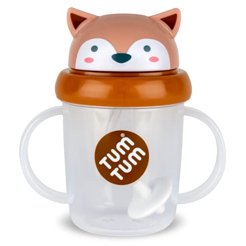 TUM TUM Tippy Up Free Flow Sippy Cup (No Valve), Sippy Cup for Toddlers, BPA Free (Fergus Fox 200ml) - View 3