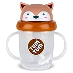 TUM TUM Tippy Up Free Flow Sippy Cup (No Valve), Sippy Cup for Toddlers, 200ml, BPA Free (Fergus Fox S3)