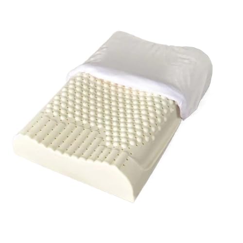 PUYUNA Almohada de látex, Almohada de látex Transpirable, núcleo de Almohada de Goma for Adultos, diseño de Contorno ergonómico, Regalo, Ayuda for Dormir, cómoda y Suave