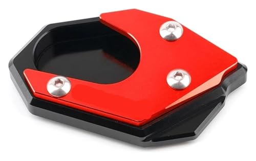 Support plaque béquille latérale KYMCO X-TOWN en aluminium rouge haute protection