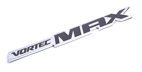 Image of Aimoll 1x Vortec Max Door Emblem Logo, Badge Plate Band Decal for Chevrolet 06-09 Silverado Sierra SS 6.0 Gm Truck 6.0 Liter (Chrome Black)