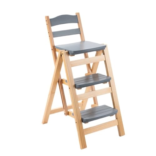 Escalera plegable de madera de alta resistencia para el hogar y oficina