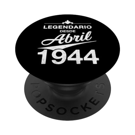 80 cumpleaños Nacido en Abril de 1944 Vintage 80 años PopSockets PopGrip Intercambiable