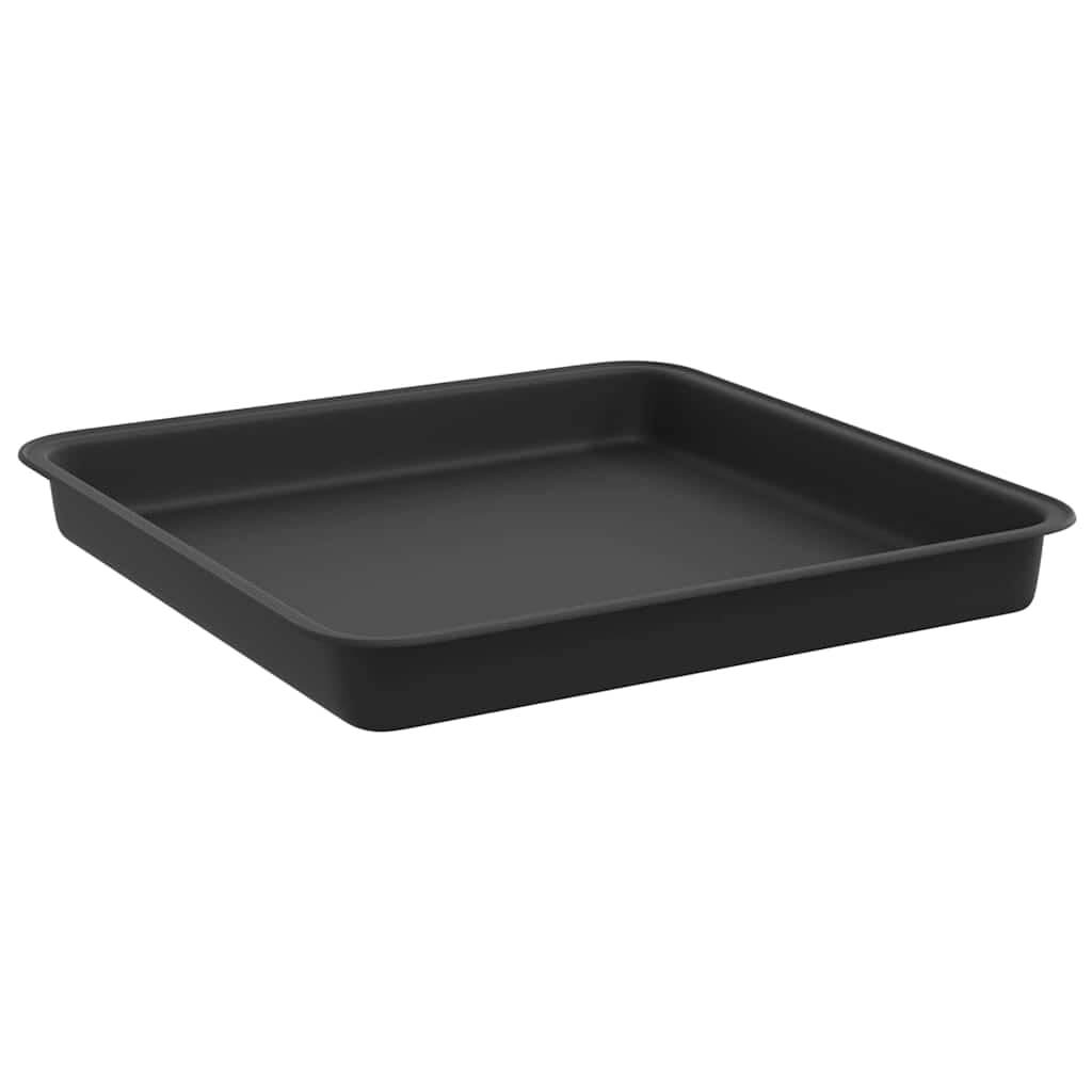 6er Set Blumentöpfe Schwarz 23 x 23 x 17,5 cm Kunststoff eckig | Robuste, quadratische Pflanztöpfe mit Entwässerungslöchern für den Garten und Balkon.