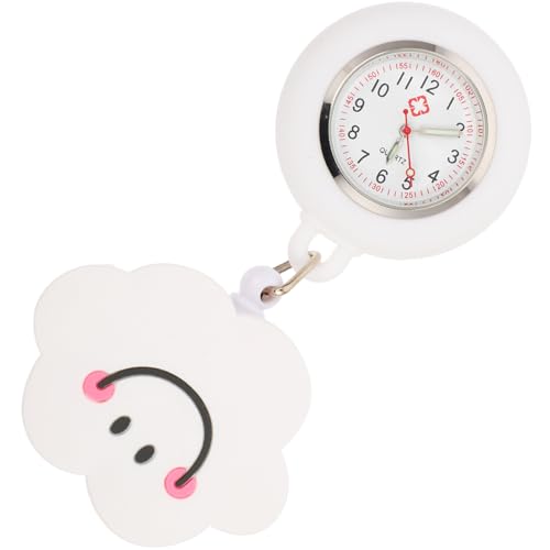PACKOVE ナース電子懐中時計 伸縮式携帯用 看護師胸ポケットウォッチ カートゥーンデザイン 医療現場 学生用