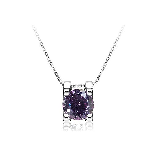Collier moissanite de couleur D pure et pendentif brillant femme