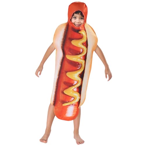 Licsaliwe Costume de Hot Dog pour enfants avec un Design sans manches, Costume réaliste et drôle...