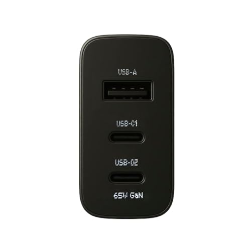 Image of 65W GaN 3-Port Fast Charger (2 USB Type-C & 1 USB-A) Multiport Charging Adapter Compatible with CMF Phone /Nothing Phone 4a /4a pro /3 /3A /2 /2A /2A Plus /1 /Samsung,iPhone,MacBook,Other Type C