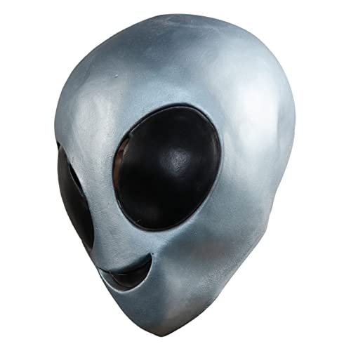 CATIEBYE Halloween Alien Face Mask Scary Cosplay Prop for Parties Realistic Adult Costume Accessory for Halloween Masquerades Festivals Stage