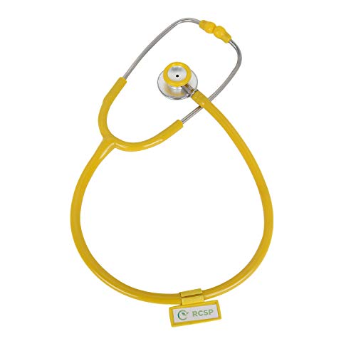 Image of RCSP Stethoscope for Doctors Micro Plus Students Medical Professional Version Yellow Aluminum Chest Piece