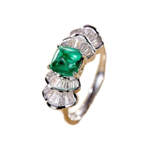 Bague argent émeraude femme S925, le bijou mariage pour rayonner