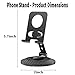 ZYEUNAGNB Adjustable Cell Phone Stand,360 Rotating Foldable Desktop Cellphone Stand with Anti-Slip Base Portable Phone Holder for iPhone 17 16 15 14 13 Pro Max, All Smart Phones, iPad