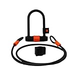 Xolid Fahrradschloss Set – 180 x 245 mm Bügelschloss mit 12 mm x 1800 mm Kabel – Hochsicheres Schloss für E-Bike, Fahrrad, Roller & Motorrad – Extrem robust & diebstahlsicher