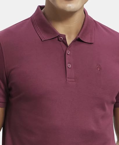 Image of Jockey 3912 Men Super Combed Cotton Rich Solid Half Sleeve Polo T-Shirt