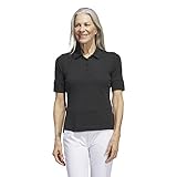 adidas Women's Melange Polo Shirt, Black Melange, Small