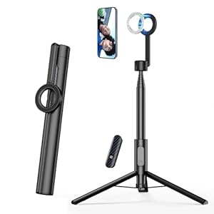 Vimitty for MagSafe Tripod for iPhone 64 Selfie Stick Tripod Phone with Metal Ring and Remote, Phone Tripod for Video Recording, Cell Phone Tripod Mount Stand for Cellphone