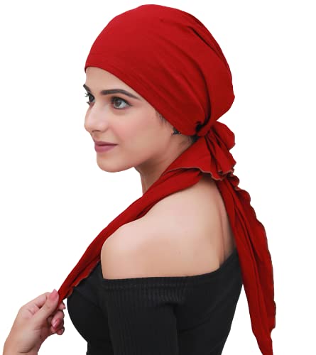 Image of The Headscarves Women Bamboo Pre Tie Scarf (HS107 Multicolor)