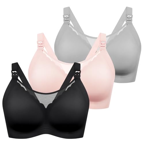Image of MomWills Nursing Bras for Breastfeeding Comfort Maternity Bras Natural Pregnancy Bras for Women