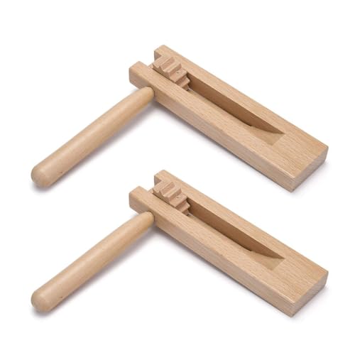 YAZWUR Lot de 2 crécelles en bois, générateurs de bruit, accessoires pour encourager, adaptés aux compétitions sportives, spectacles musicaux, réunions de famille, célébrations, rassemblements de jeux