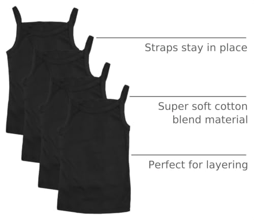 Image of B-One Kids Girls' Cotton Camisole Tank Top Undershirt (Multipack)