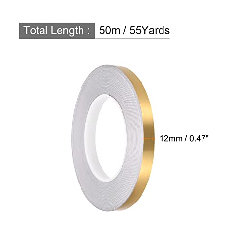 Image of Floor Sealing Strip Line Border Sticker Foil Self Adhesive Tile Stickers Tape, [for Wall Floor Decor ] - 0.47 Inch x 55 Yards /Gold Tone