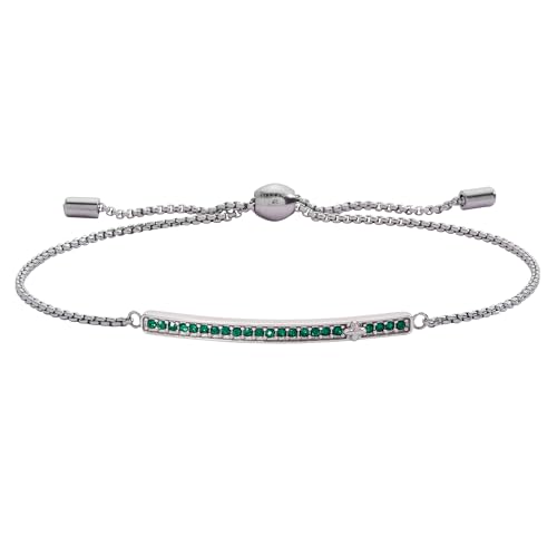 Image of Alex and Ani Pave Bolo Birthstone Bracelet - Stainless Steel Gold /Silver, Perfect for Stacking, Adjustable Birthstone Bracelet for Women, Ideal Gift Jewelry