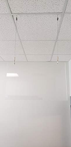 Hanging Protective Shield, Sneeze Guard, Barrier, Ceiling Hung Screen 15 x 24