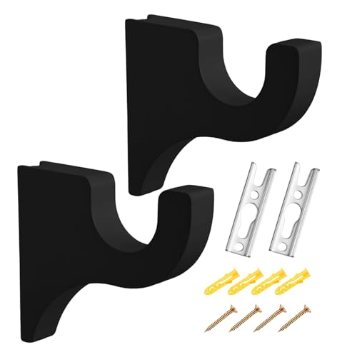 カーテンロッド取付ブラケット - 棒サポートハンガー 2点,カーテンロッドブラケット | 天井・壁・窓・クローゼット・アパート・部屋内用