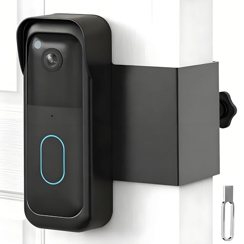 Raiveug Anti-Theft Blink Doorbell Mount,No-Drilling Non-Blocking Motion Sensor Design,Apartment Door Bell Kits for Renters,Weatherproof Blink Camera Holder with Rain Cover,Easy Installation