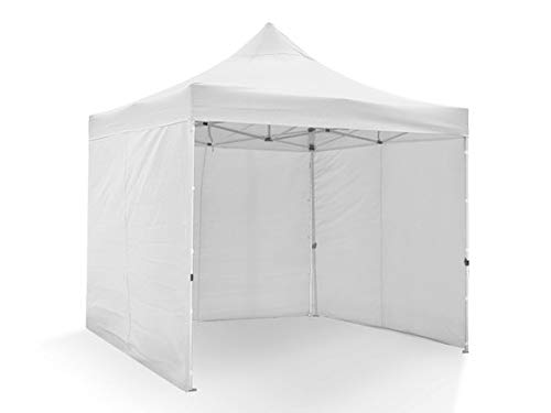AIRCROSS Multipurpose White Colour Portable Tent for Party, Event, Garden, Beach, Car Sheltler, Advertising, Kiosk Free Heavy Duty Trolly & Carry Bag with 4 Sets of Sands Bags.