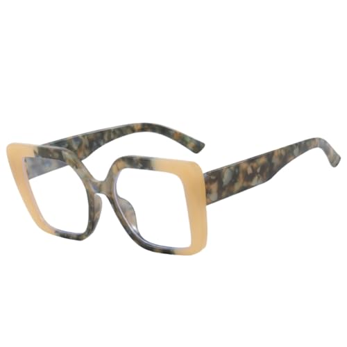 Image of Shiratori Blue Light Blocking Glasses with Rectangle Frame and Chic Preppy Look for Women , Computer Glasses