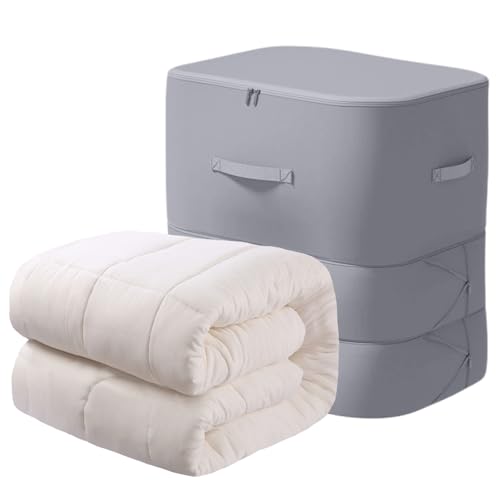 Bolsas de edredón King Size – Perchero autocompresión, organizador grande | Almacenamiento de cubierta antipolvo para dormitorio, armario, solución debajo de la cama de camping, dormitorio