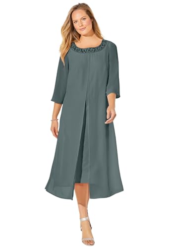 Catherines Women's Plus Size Petite Midnight Dazzle Flyaway Dress