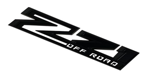 Image of 2pack New Big Z71 Off Road Emblems Side Decals 3D Badges Compatible with fits 2019-2025 Silverado Offroad Parts 84632695 (Matte Black)