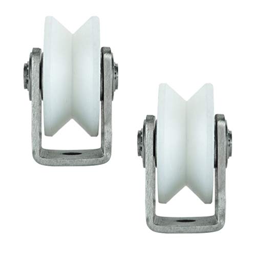 Roulettes pivotantes inox 304 et nylon pour portail coulissant robuste