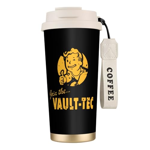 コーヒーカップ フォールアウト タンブラー 魔法瓶 水筒 保温マグ 車載カップ 直飲み 保温保冷 ストロー付き 広口 500ml
